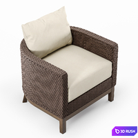 Peninsula Barrel Chair 3D Model Vray