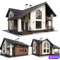 Cottage 3D Model Vray, Corona