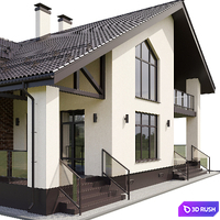 Cottage 3D Model Vray, Corona
