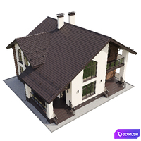 Cottage 3D Model Vray, Corona