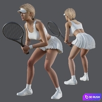 Tennis player 3D Model Corona