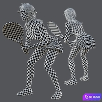 Tennis player 3D Model Corona