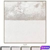 Plaster two square photo frames T-119 3D Model Vray, Corona