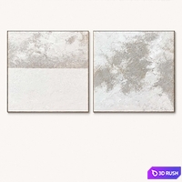 Plaster two square photo frames T-119 3D Model Vray, Corona