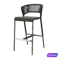 Holly Hunt Salamander Barstool 3D Model Vray, Corona