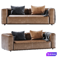 LENYX 92" LEATHER SOFA 3D Model Vray, Corona