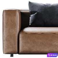 LENYX 92" LEATHER SOFA 3D Model Vray, Corona
