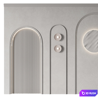 Wall panel №7 3D Model Vray