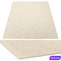 Wool Rug Rocco White 3D Model Vray, Corona