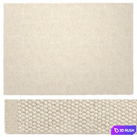 Wool Rug Rocco White 3D Model Vray, Corona