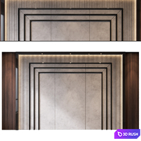 Wall panels | set 198 3D Model Vray