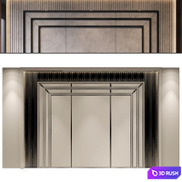 Wall panels | set 198 3D Model Vray