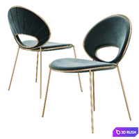 Black Pearl Dining Chair 3D Model Corona