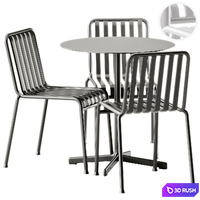 Hay Neu Round Table and Palissade Chair 3D Model Corona