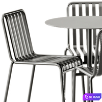 Hay Neu Round Table and Palissade Chair 3D Model Corona