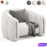 Jaqueline Armchair by Salmafurniture 3D Model Vray, Corona