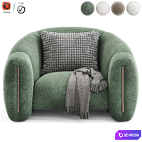 Jaqueline Armchair by Salmafurniture 3D Model Vray, Corona