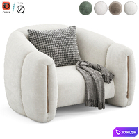Jaqueline Armchair by Salmafurniture 3D Model Vray, Corona