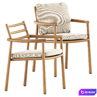 Ukiyo armchair by Tribu 3D Model Vray, Corona