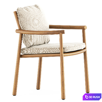 Ukiyo armchair by Tribu 3D Model Vray, Corona
