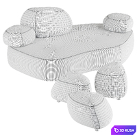 Moroso PEBBLE RUBBLE | Sofa 3D Model Corona