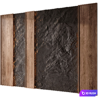 Wall 3D Panel 13 3D Model Vray, Corona
