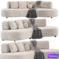 Bon Bon Sofa By Saloni 3D Model Corona