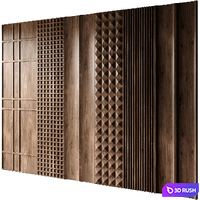 Wall 3D Panel 23 3D Model Vray, Corona