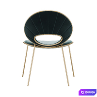 Black Pearl Dining Chair 3D Model Corona