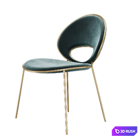 Black Pearl Dining Chair 3D Model Corona