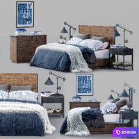 Big Daddy's Antiques Bed Set 3D Model Corona