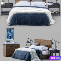 Big Daddy's Antiques Bed Set 3D Model Corona