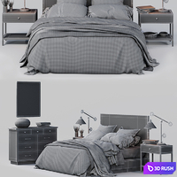 Big Daddy's Antiques Bed Set 3D Model Corona