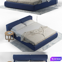Cappellini Superoblong bed 3D Model Vray