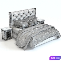 Pottery barn harper bed 3D Model Vray
