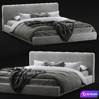 B &amp; B Italia Richard Bed 3D Model Vray