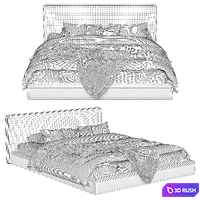 B &amp; B Italia Richard Bed 3D Model Vray