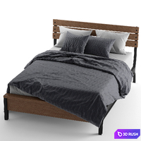 Carbon Loft Saknussemm Amber Queen Bed 3D Model Vray