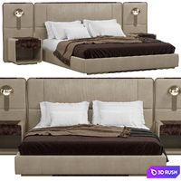 Bed Reiggi HELENA 3D Model Corona