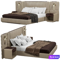 Bed Reiggi HELENA 3D Model Corona