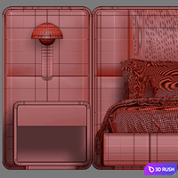 Bed Reiggi HELENA 3D Model Corona