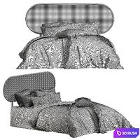 Home Republic Stonewashed Cotton Wheat Quilt Cover 3D Model Vray