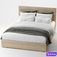Modern bed 12 3D Model Vray