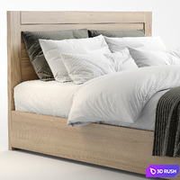 Modern bed 12 3D Model Vray