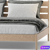 EQ3_Monarch king bed 2 3D Model Vray, Corona