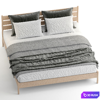 EQ3_Monarch king bed 2 3D Model Vray, Corona