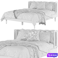 Bed Baxton 3D Model Vray, Corona