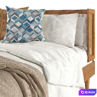 Bed Baxton 3D Model Vray, Corona