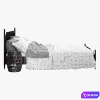 Magnolia home-manor bed cathedral 3D Model Vray