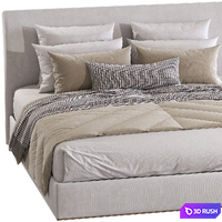 Double bed 164. 3D Model Vray, Corona